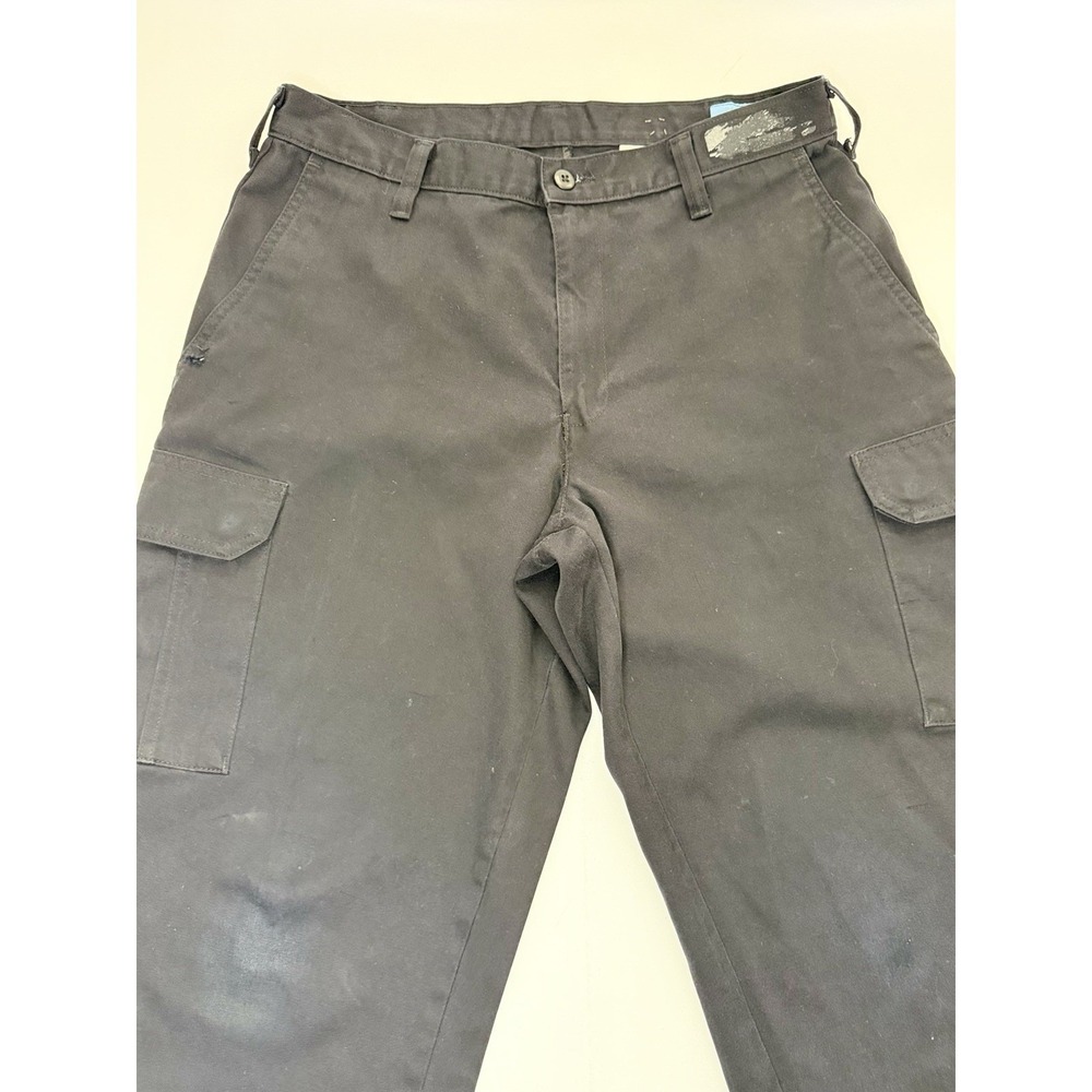 Cinta's Men's Cargo Work Pants Twill Cotton Blend Black Size 34